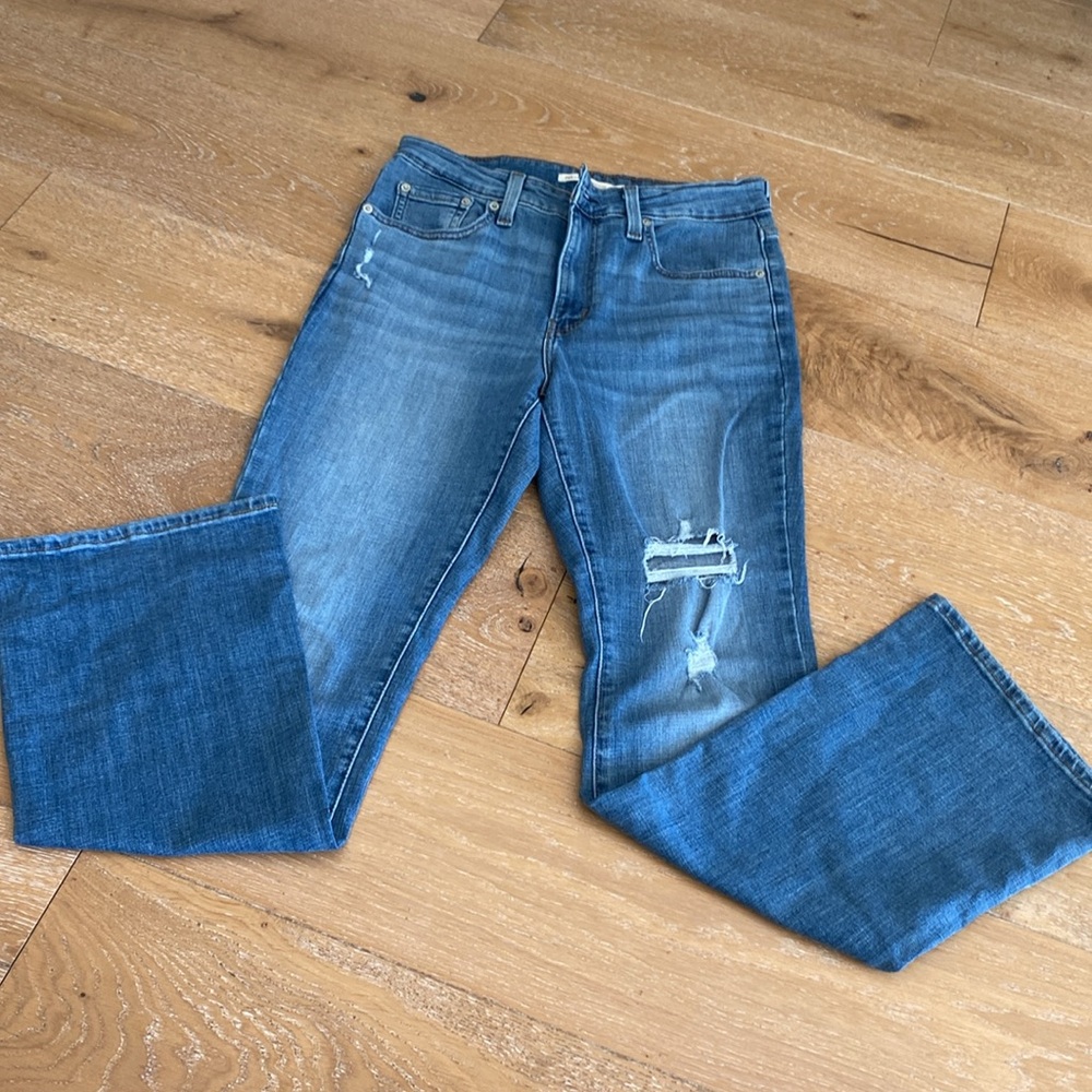 LEVI’S 725 High Rise Bootcut Distressed 8/29 (like new!) - Picture 8 of 14